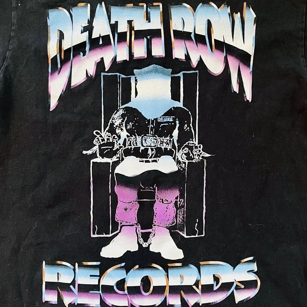 Ripple Junction Death Row Graphic Tee Mens S Black w/ Color Prisoner Logo Shirt